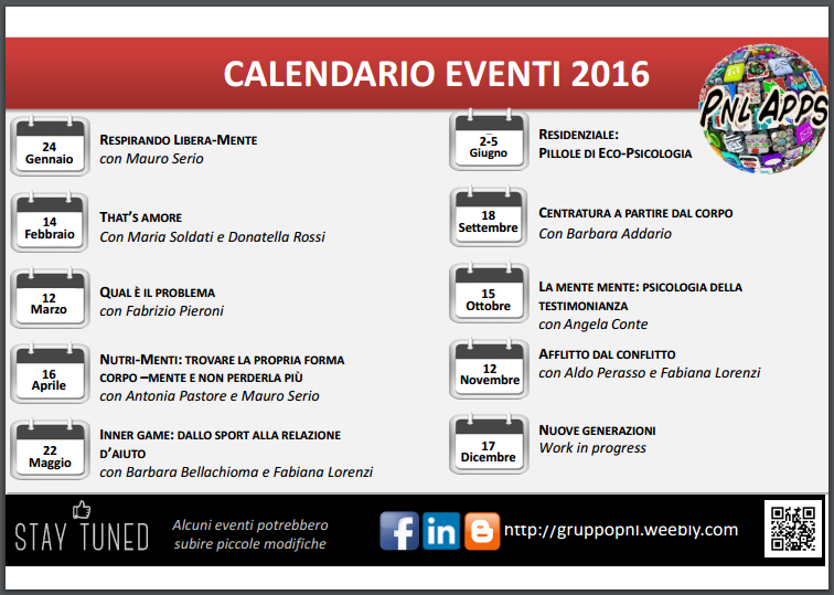 PNL Apps Calendario 2016